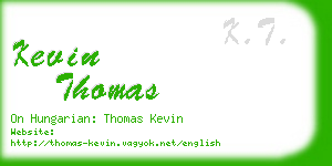 kevin thomas business card